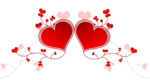 st valentine's day hearts congratulation