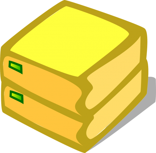 stack yellow packages