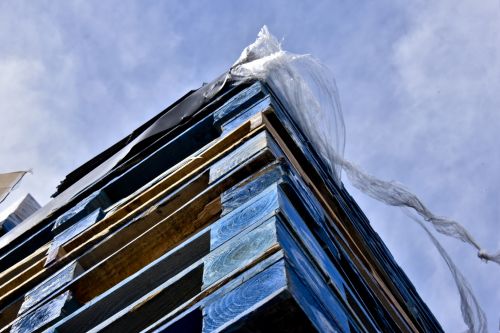 Stack Of Blue Palettes