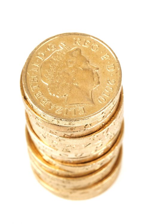 Stack Of Coins Isolated