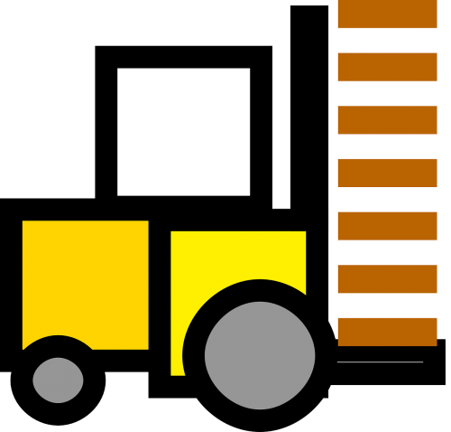 stacker fork truck pallet transporter