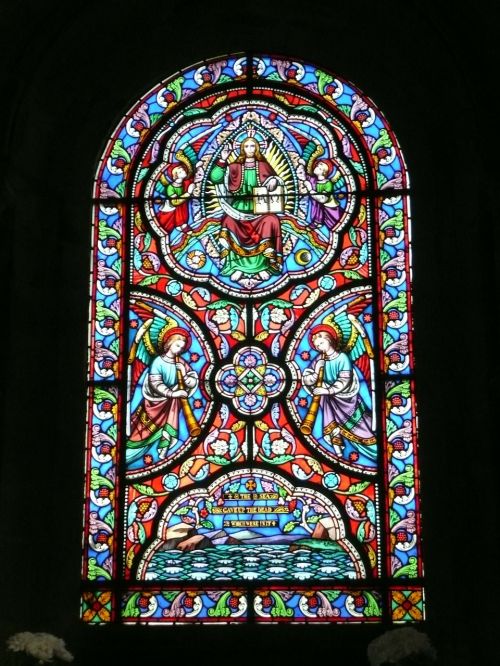 stained glass church window