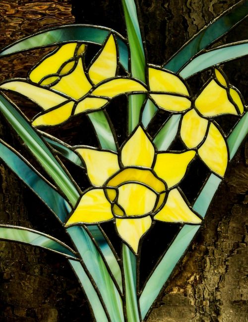 stained glass window yellow