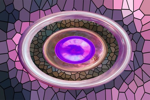 stained glass purple gem