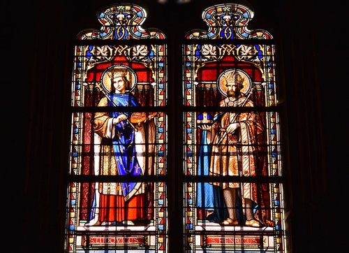 stained glass  stained glass windows  church of saint denis amboise