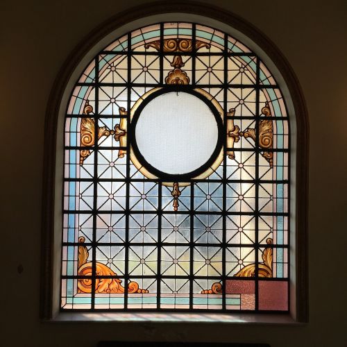 stained glass cruz window