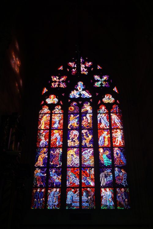 stained glass window colors lights