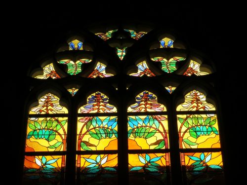 stained glass window light color