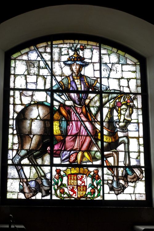 stained-glass window knight window