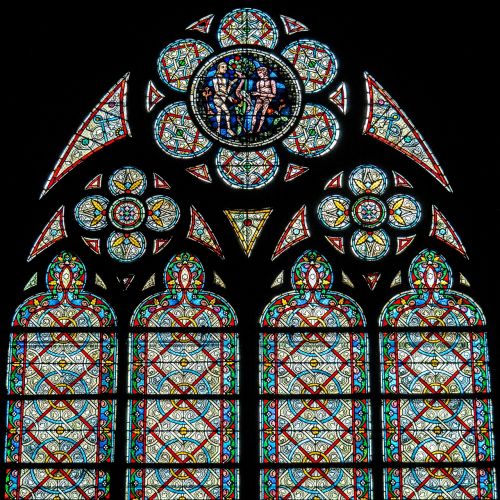 stained glass window rosette louvre