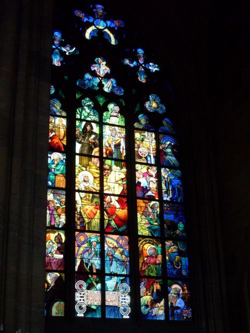 stained glass window church temple