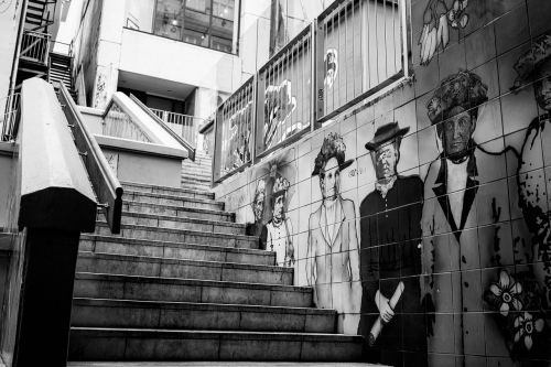stairs urban graffiti