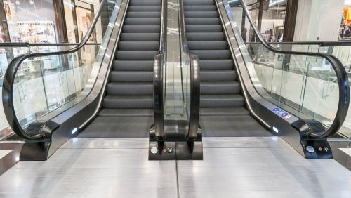 stairs escalator shopping centre