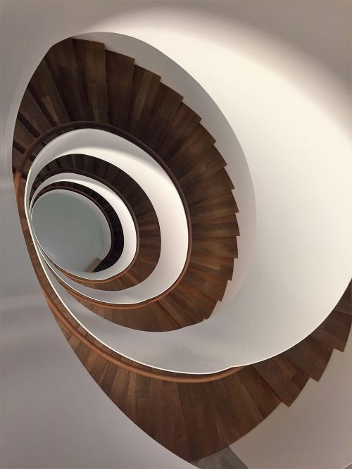 stairs spiral wood
