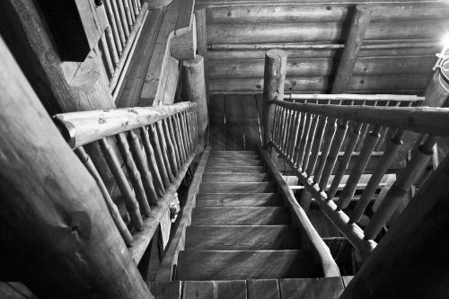 stairs perspective wood