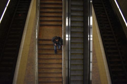 stairs walking metro
