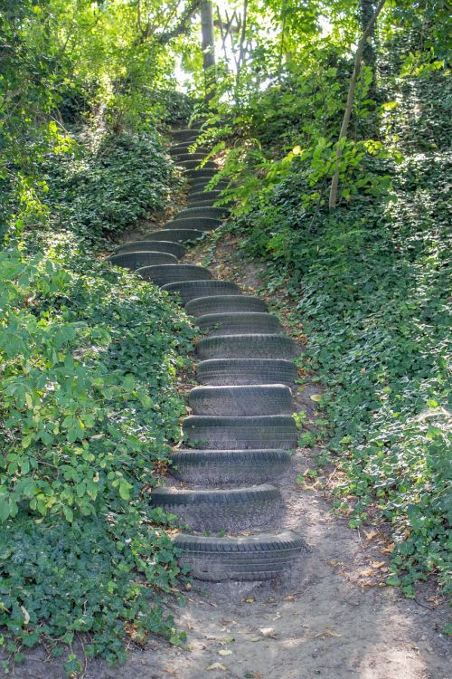 stairs mature steep