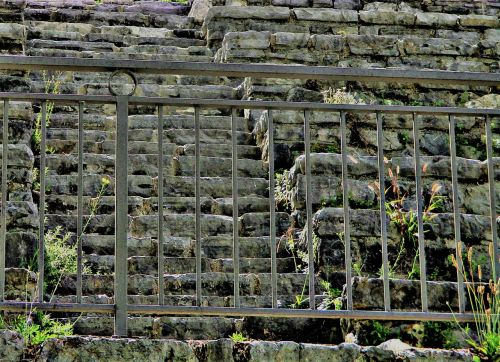 stairs stone gray