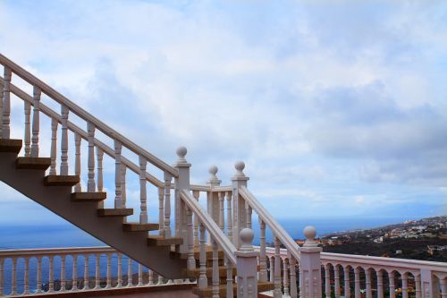 stairs sky background