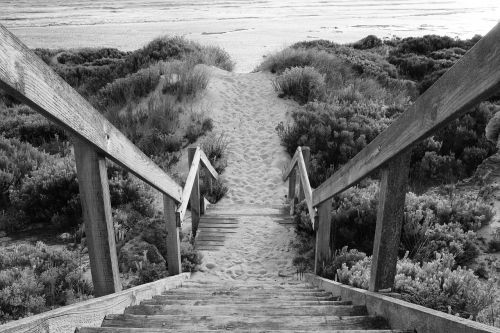 stairs beach travel