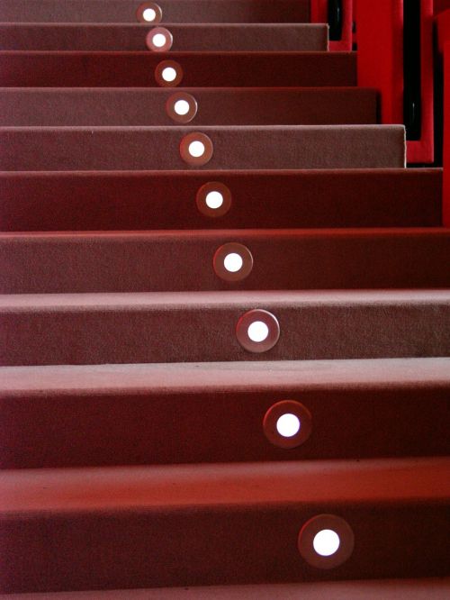 stairways steps red