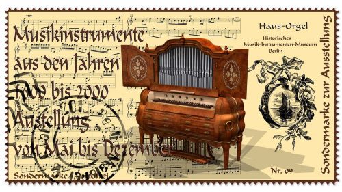 stamp musical instrument organ