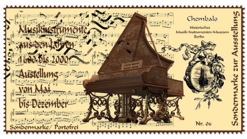 stamp harpsichord musical instrument