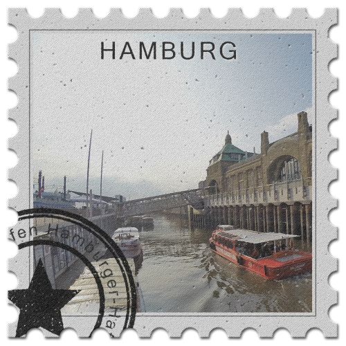 stamp hamburg port of hamburg