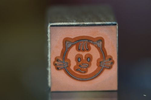 stamp cat wood stamp