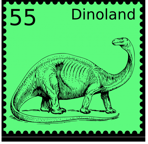 stamp dino dinosaur