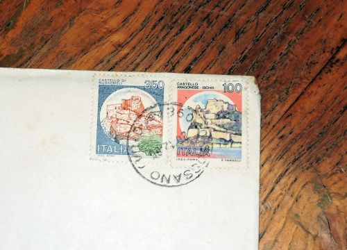 stamp letter italy