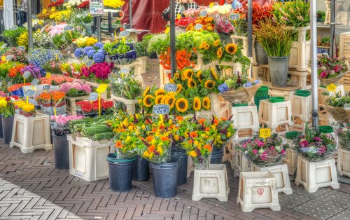 stand  market  flowers