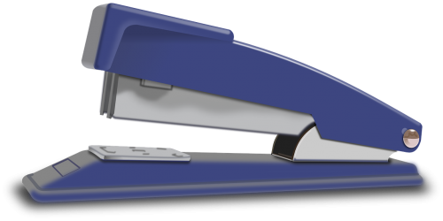 stapler office blue