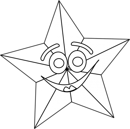 star cartoon smiling