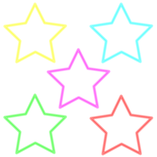star  neon  Free illustrations