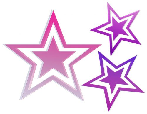 star pink purple