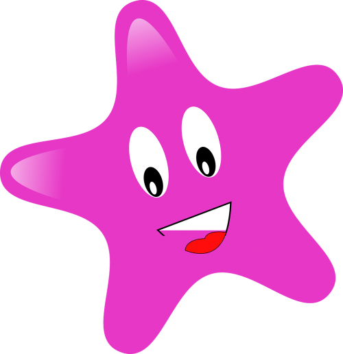 star pink colorful