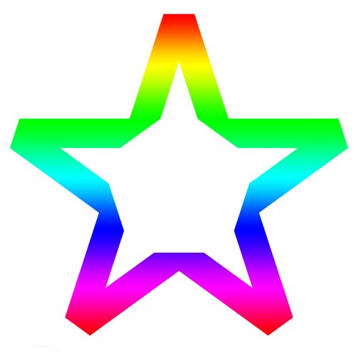 Star Clipart Rainbow Colors