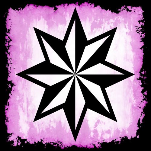 Star Grunge Violet Frame