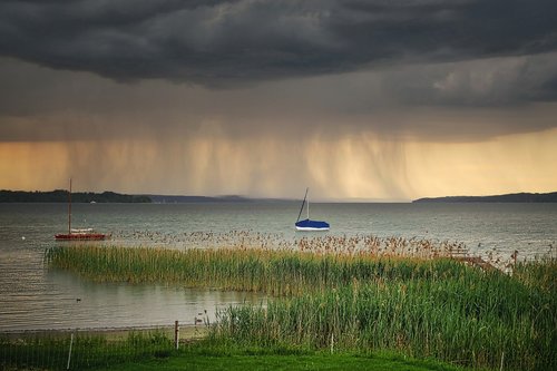 starnberger see  dusk  lake