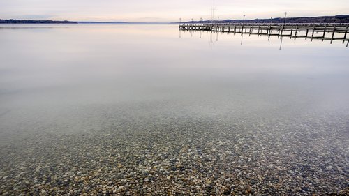 starnberger see  water  pebble