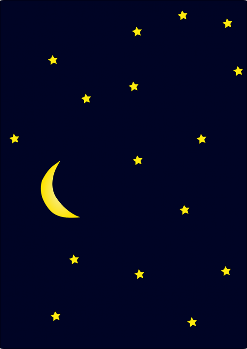 starry night moon