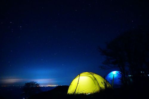 starry sky tent night