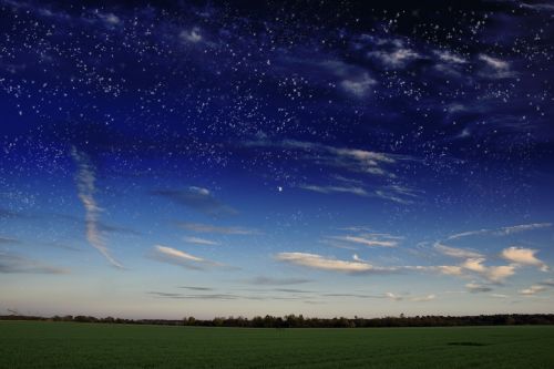 starry sky milky way evening
