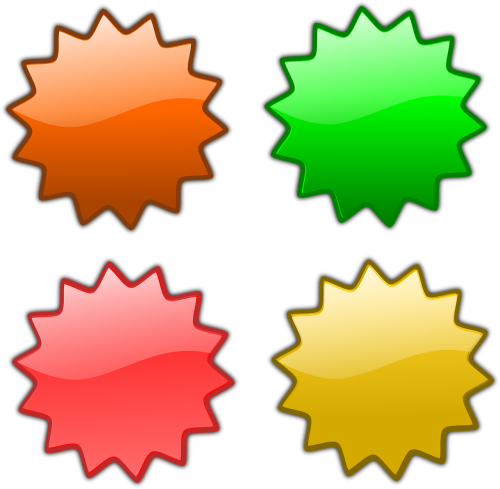 stars badges sticker