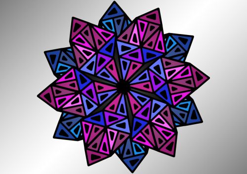 stars pattern triangle