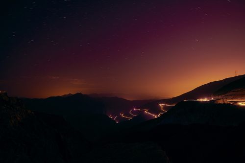 stars travel long exposure