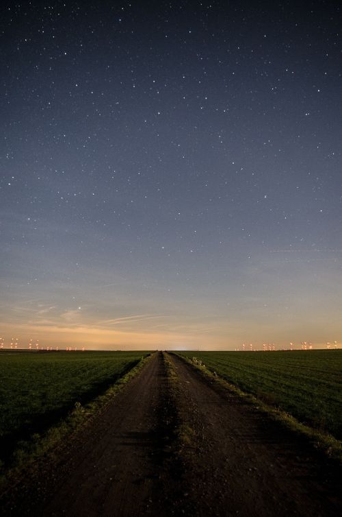 stars sky clouds