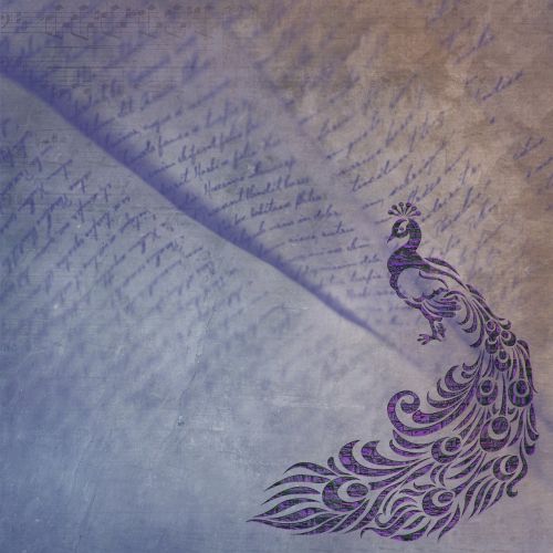 stationery texture peacock