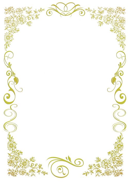 stationery floral gold